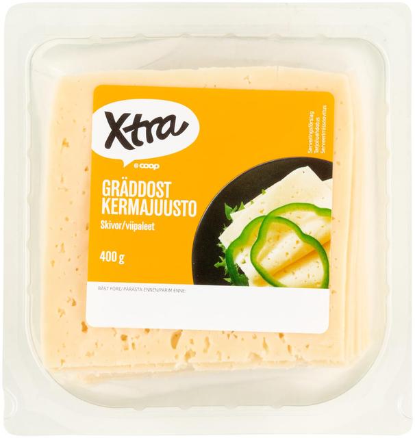 X-tra koorejuust, viilutatud, 400g