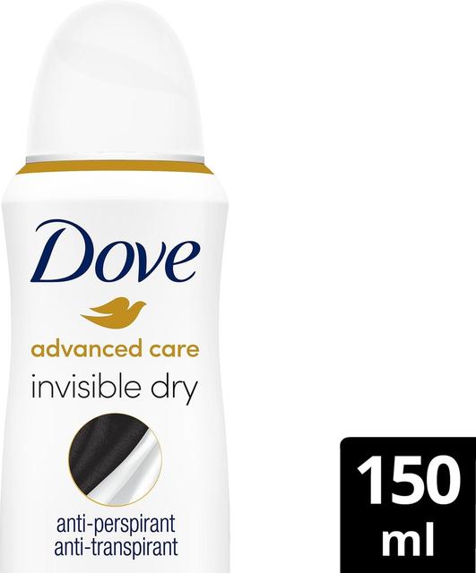 Dove 72h Advanced Care Invisible Dry Antiperspirantti Deodorantti spray mukana kosteusvoide 150 ml