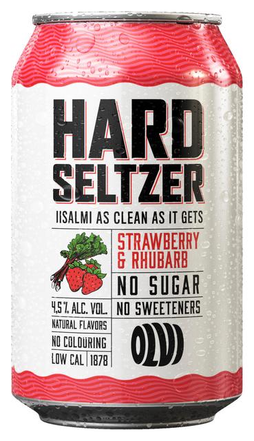 OLVI Hard Seltzer Strawberry & Rhubarb 4,5% 0,33 l tlk