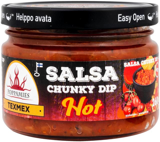 Poppamies Texmex Salsa Chunky Dip Hot salsakastike 260g
