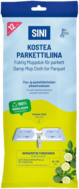 Sini kostea moppiliina puu- ja parkettilattioille 12 kpl