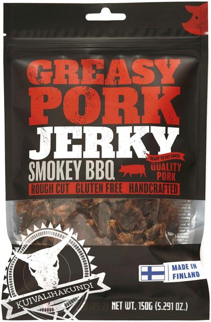 Kuivalihakundi Greasy Pork Jerky Smokey BBQ 150g