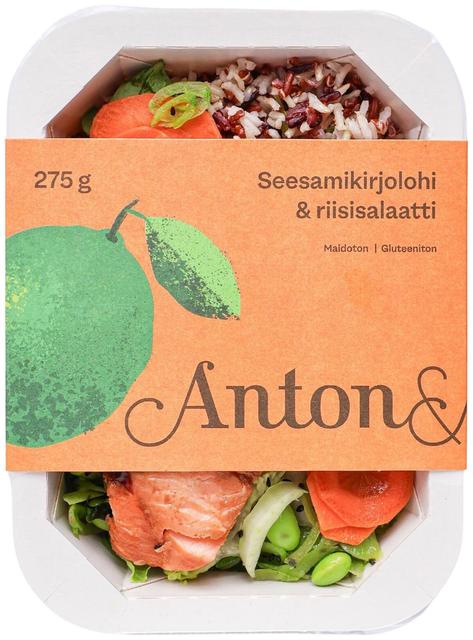 Anton&Anton kirjolohi-riisisalaatti & lime 275g