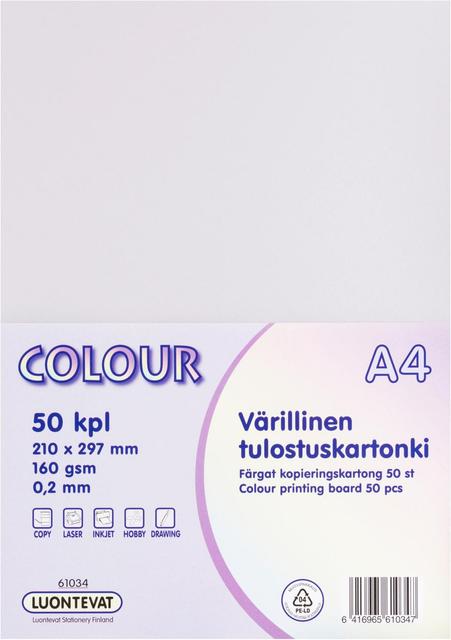 Luontevat värillinen tulostuskartonki A4 50kpl