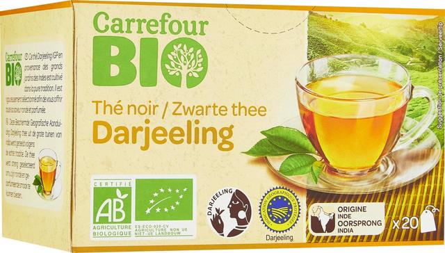 Carrefour Bio Darjeeling musta tee luomu 20 pss