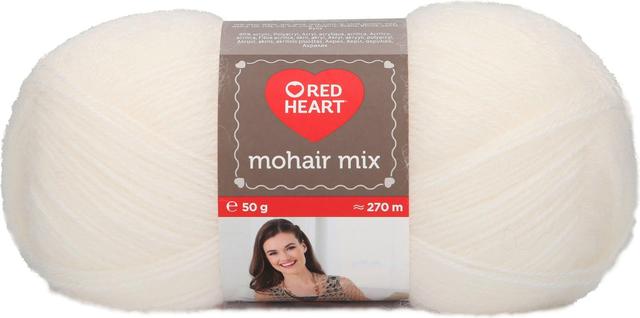 Red Heart Mohair Mix neulelanka 50g valkoinen