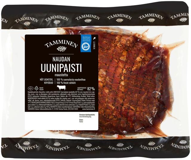 Tamminen naudan uunipaisti maustettu n1,2kg