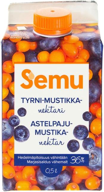 Semu astelpaju-mustikanektar 500ml