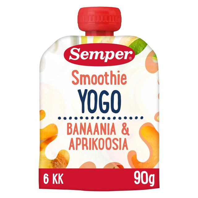 Semper Yogo Smoothie Banaani & aprikoosi 6kk jogurtti-hedelmäsose 90g