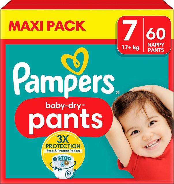 Pampers Baby Dry Pants S7 17+ kg 60kpl housuvaippa