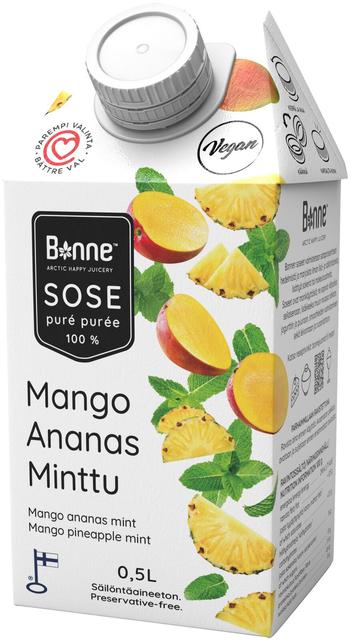 Bonne Mango-ananas-minttusose 0,5L