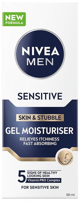 NIVEA MEN 50ml Sensitive Skin & Stubble Gel Moisturiser -geelivoide