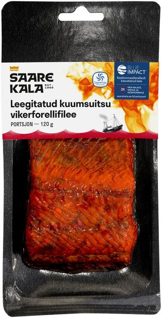 Kuumsuitsu vikerforellifilee portsjon leegitatud 120 g