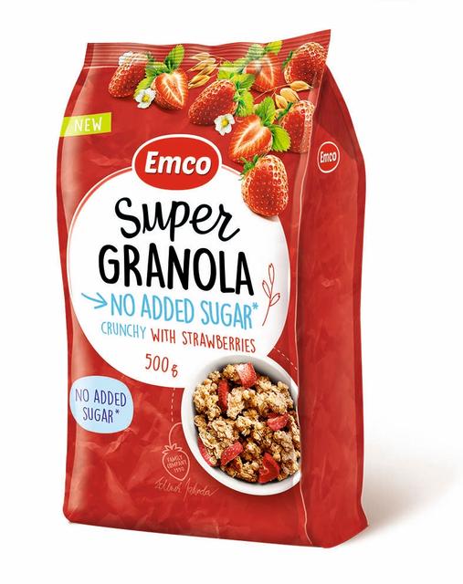 Super müsli maasikatega, ilma lisatud suhkruta 500g