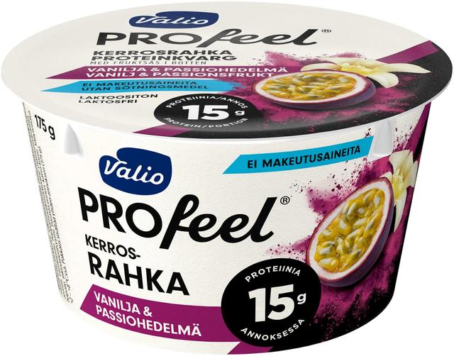 Valio PROfeel® kerrosrahka 175 g vanilja & passiohedelmä laktoositon