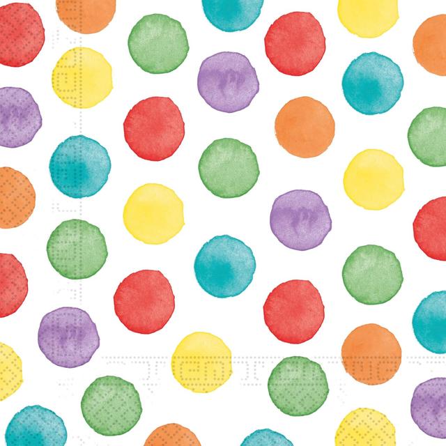 3ply Napkin 33cm Multiwatercolor Dots