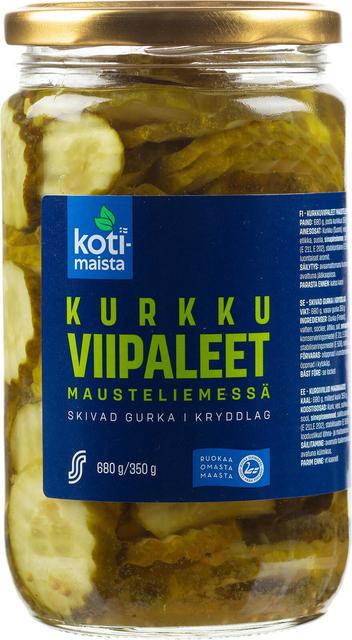 Kotimaista kurkkuviipaleet mausteliemessä 680/350g