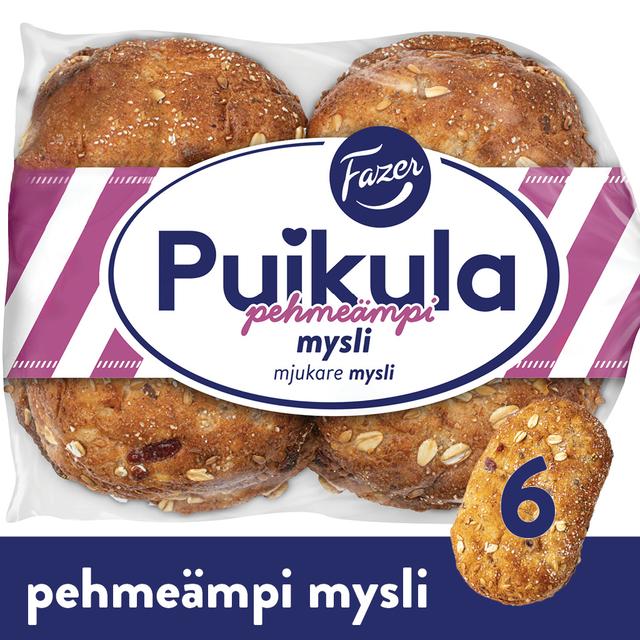 Fazer Puikula Pehmeämpi Mysli 6kpl 330g