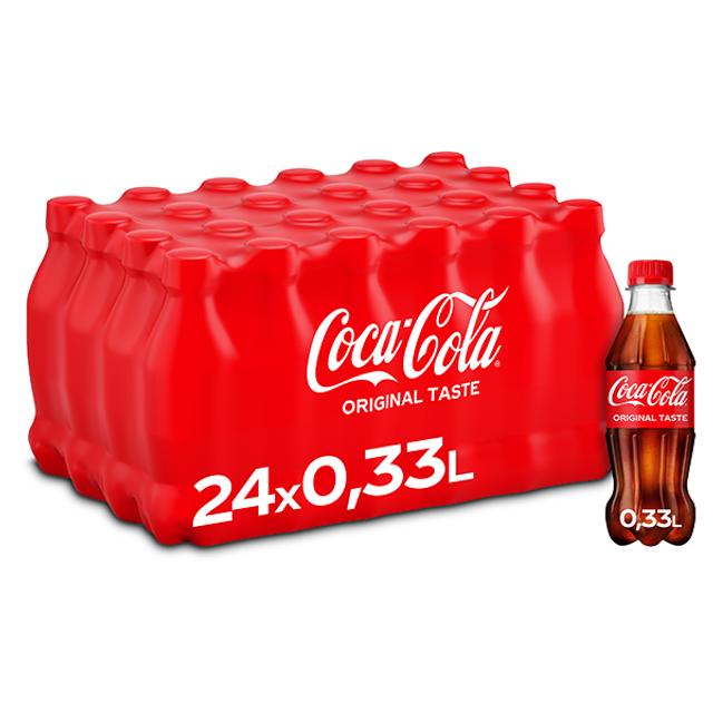 24-pack Coca-Cola Original Taste virvoitusjuoma muovipullo 0,33 L