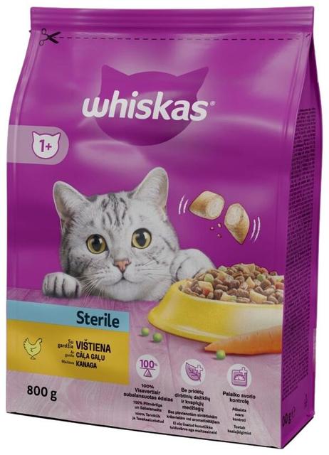 Whiskas kuivtoit steriliseeritud kassidele 800g