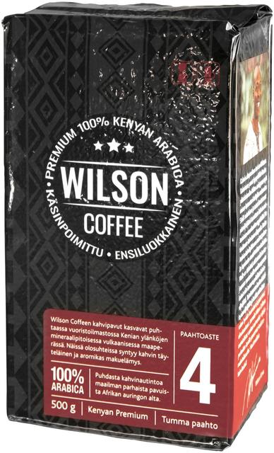 Wilson Coffee 500g SJ100% Kenian arabica Tumma paahto