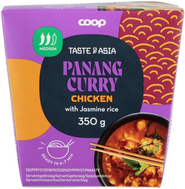 Coop Taste of Asia Panang Curry Chicken ateria 350 g pakaste