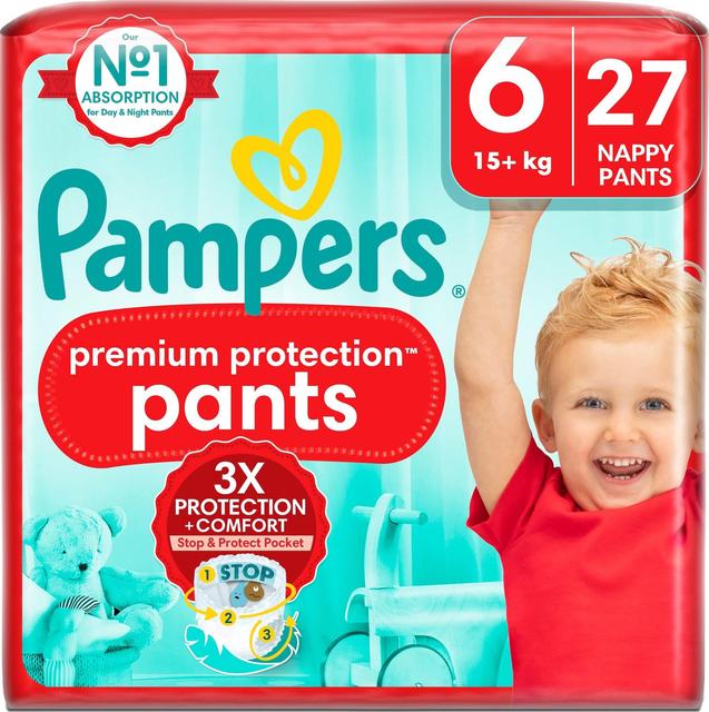 Pampers Premium Protection Pants S6 15+kg 27kpl housuvaippa