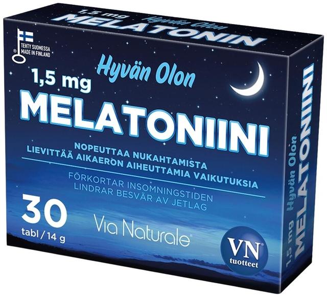 Hyvän Olon Melatoniini 1,5 mg 30 tabl Via Naturale