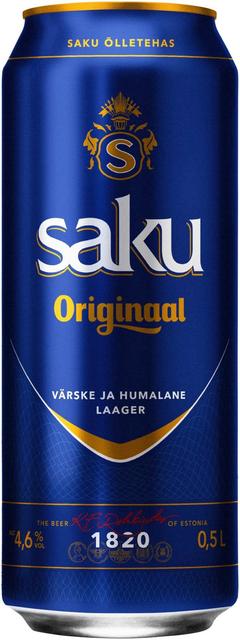 Saku lager olut 4,6% tölkki 0,5 L