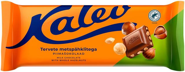 KALEV Piimašokolaad tervete metspähklitega 190g