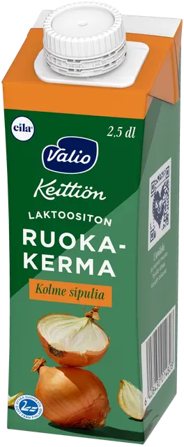 Valio Keittiön ruokakerma 2,5 dl kolme sipulia UHT laktoositon