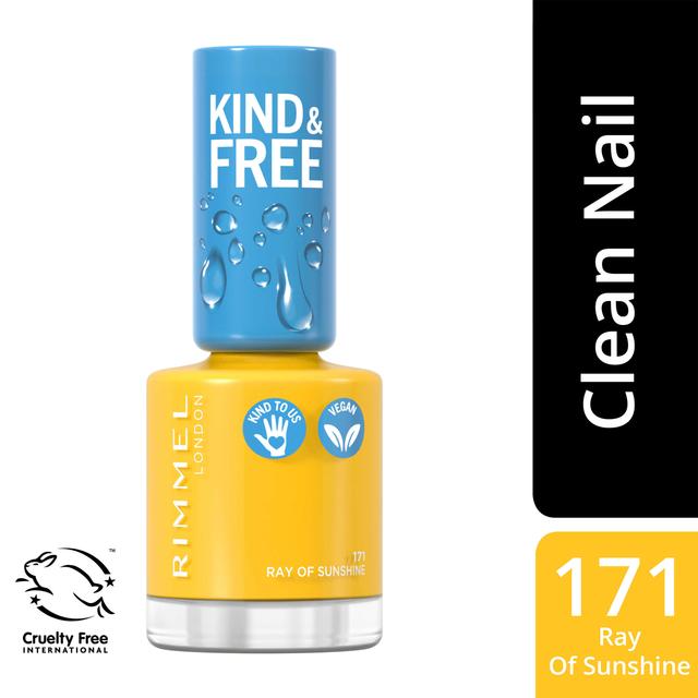 Rimmel Kind & Free Clean Nail Polish 8ml, 171 Ray of Sunshine kynsilakka