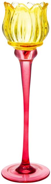 AmandaB kynttilänjalka kukka punainen/keltainen 27 cm