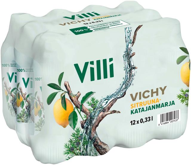12 x Villi Vichy sitruuna-katajanmarja 0,33 l