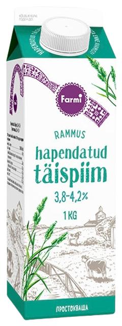 Hapendatud täispiim 4%, 1 kg