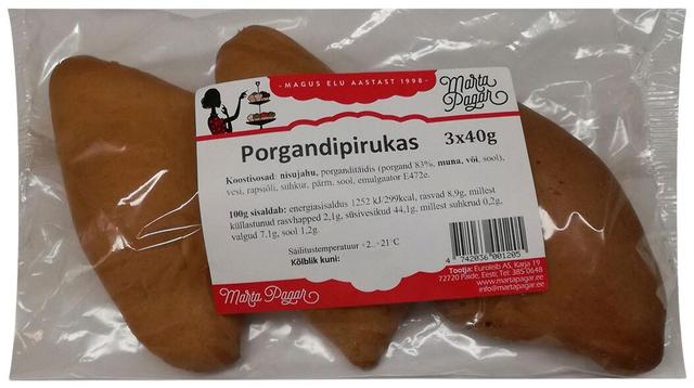 Porgandipirukas pärmitaignast, 120 g