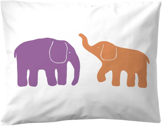 Finlayson tyynyliina Elefantti Kaksi elefanttia 50x60cm violetti/oranssi