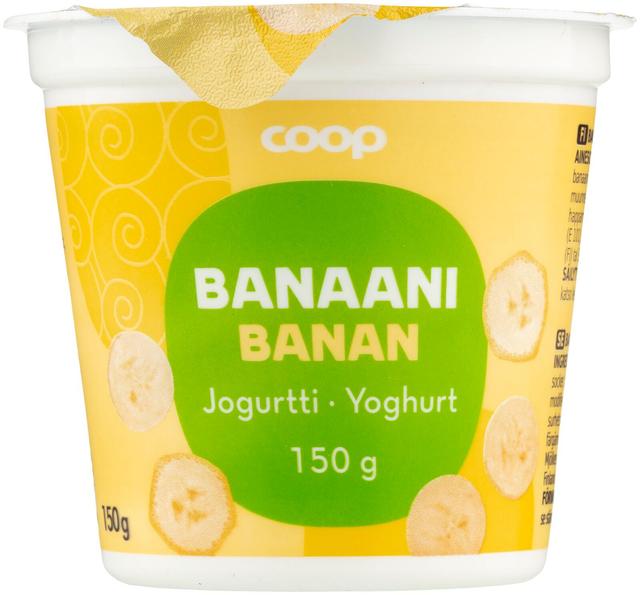 Coop banaanijogurtti 150 g