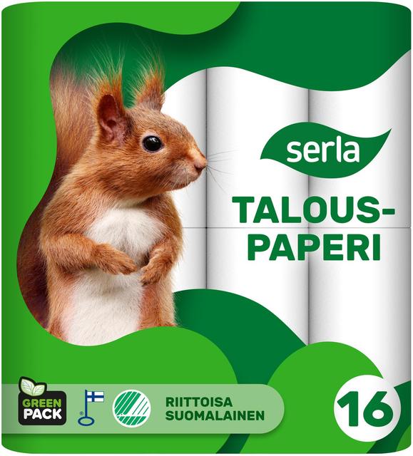 Serla talouspaperi 16rl valkoinen