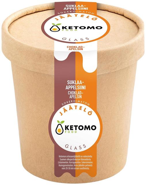 Ketomo Food Suklaa-appelsiinijäätelö 473ml