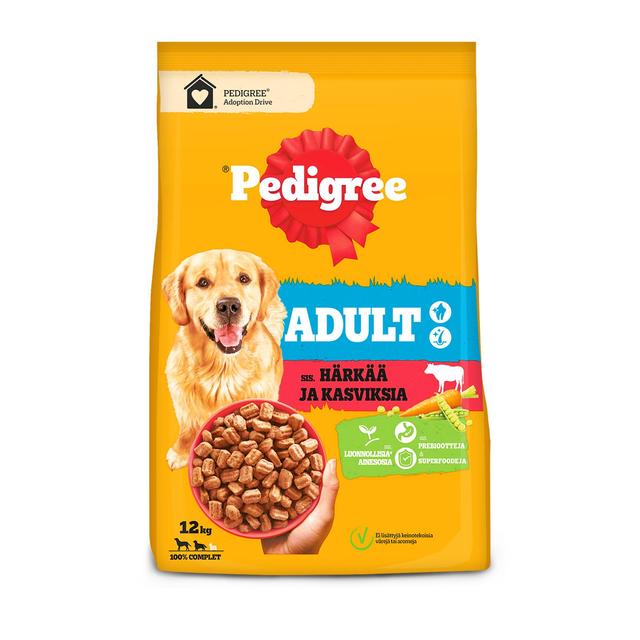 Pedigree Adult koiran kuivaruoka Härkää ja Kasviksia 12kg