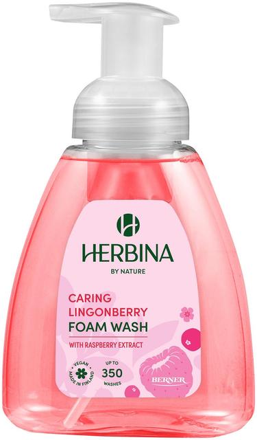 Herbina 300ml vaahtosaippua Caring Lingonberry