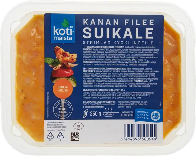 Kotimaista Kanan fileesuikale hunajamarinoitu 350 g