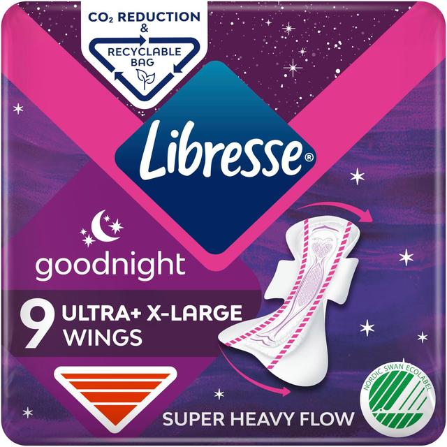 LIBRESSE yöside Ultra+ X-Large Night Wings 9 kpl