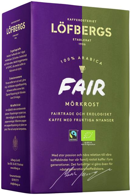 Löfbergs Fair Mörkrostat Kahvi 450g Reilu Kauppa Luomu