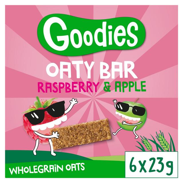 Goodies Oaty Bars Raspberry & Apple täysjyväkaurapatukka 6 pack 138g (6x23g)