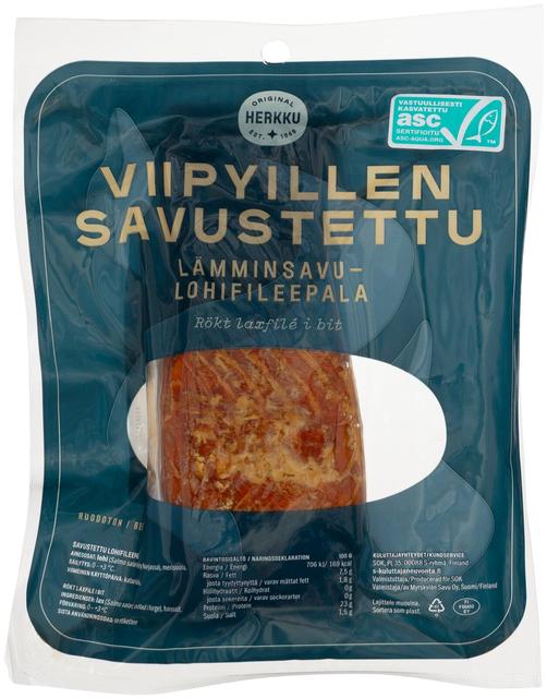 Herkku Viipyillen lämminsavustettu lohifileepala 200 g