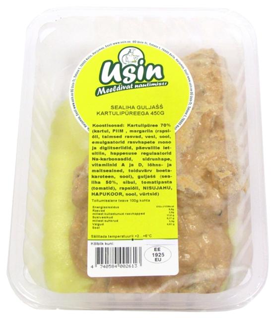 Sealiha guljašš kartulipüreega 450 g