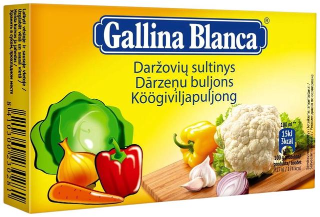 Köögiviljapuljongikuubik GALLINA BLANCA 8*10g