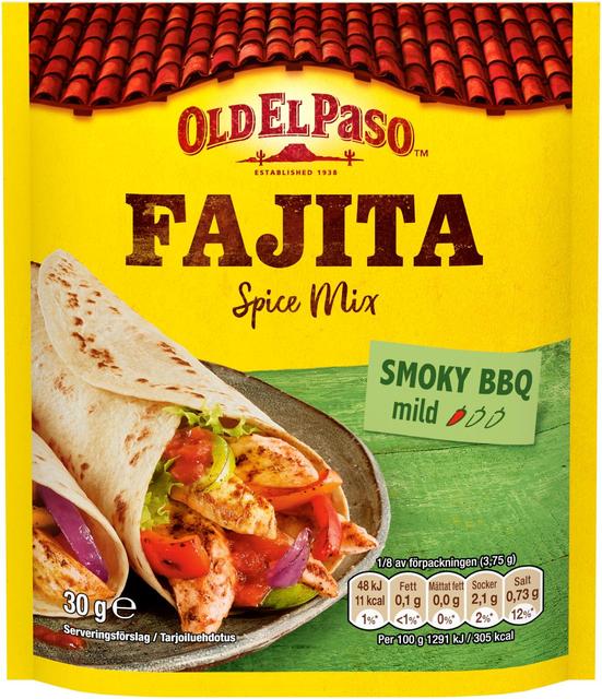 Old El Paso 30g Fajita Spice Mix maustesekoitus Smoky BBQ